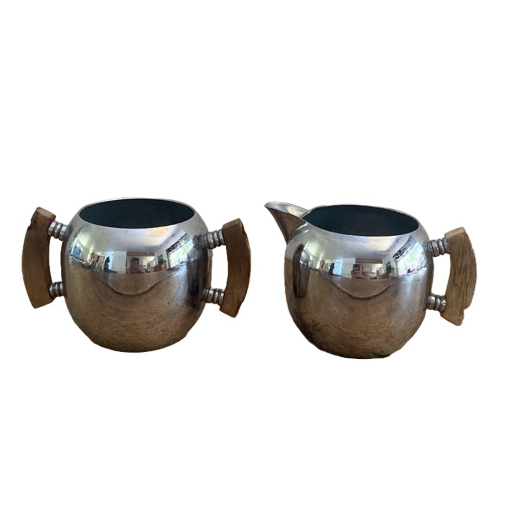Vintage Keystone Art Deco Creamer and Sugar Bowl Set